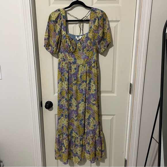 Astr The Label Floral Sweetheart Neck Midi - Picture 6 of 8